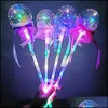Dekoracje świąteczne LED Bobo Wand okrągła gwiazda w kształcie serca oświetlenie księżniczki magia dla dzieci dziewczyny