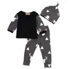 Ensembles de vêtements UK Born Baby Girl Boy Cerf Tops T-shirt Pantalon Chapeau Tenues Ensemble Vêtements 0-2T