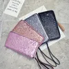 Paillettes brillant Long portefeuille sacs de poignet pour les femmes mode coréenne sac à main décontracté sac à main