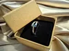 Party Favor Designer S925 anel de amante de prata esterlina incrustado com diamantes artificiais azuis verdes e roxos para homens e mulheres1362661