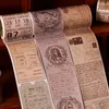 Papel de regalo europeo Vintage letras inglesas Ángel planta pegatinas de cinta Washi diario Retro Scrapbooking Material decorativo diario basura