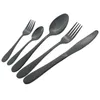 Servis uppsättningar 30 st/6set Sliver Cutlery Set rostfritt stål Flatvaror Knivar Dessert Fork kaffestassar köksbordsartiklar