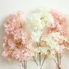 Decorative Flowers 1PC Artificial Sakura Plants Decor Home Livingroom Plant Accessories Wedding Party Decoration Fake Cherry