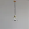 Lampade a sospensione Industrial Loft Decor Lampada a LED moderna Ceramica bianca rame Lampada a sospensione Sala da pranzo Illuminazione domestica Apparecchio antico