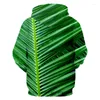 Herrtröjor mode Autumn Winter Polynesia Tahiti Country Art Flag Men#39; s 3D Printed Leaf Leaves Sports Hoodie Casual Street