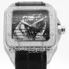 WWF WWF505014 A9611MC Automatische Mens Watch Staal Diamantkas Beer ontwerp Drie in één flip wijzerplaat Romeinse markers Lederen band 2022 Super Edition Eternity Watches
