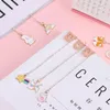 Portable Stationery Marker Clip Cartoon Character Pagination Mark Cute Pendant Metal Bookmarks