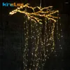 Strängar 200LEDS LED Fairy String Lights 2m 10 Wires Copper Wire Lamp Wedding Holiday Party Lighting 110V 230V Power Adapter ingår