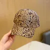 Ball Caps Ladies Leopard Print Baseball Cap Spring Summer Outdoor Travel Elegant Casual Peaked Autumn Sports Fashion Versatile Sun Hat