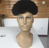 6mm Afro Kinky Mens البارز استبدال Toupee لتساقط الشعر الرجال السود الرجال