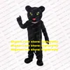 Black Panthers Leopard Pard Mascot Costume vuxen tecknad karaktärsutrustning kostym Stängningsceremoni Start Business ZZ7980