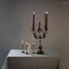 Candle Holders Luksusowy metalowy uchwyt retro europejski wysoki drzewo marokańskie antyczne kandelabra kościół aromatyczny bougeoir mariage dom i ogród