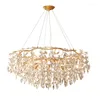 Chandeliers 2022 K9 Crystal Chandelier 포스트 모던 북유럽 스타일 LED 램프 거실 EL 로비 침실 식당 장식 조명