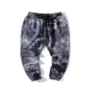 Calça masculina 2022sss Summer moda tie tingra de mola de primavera Mulheres calças de cintura alta mulher casual jogadores de streetwear de rua