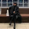 Lana maschile miscele IEFB Trend coreano Casualmente Sfiorta a petto singolo Over-Coat Inverno Autumio Fashion Lunico Lana manica a maniche lunghe 9D1665 221108
