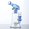 Nueva Matrix Perc Hookahs 7 pulgadas Bongs pequeños Sidecar Neck Hand Pipe 14 mm Joint Oil Dab Rigs 4 mm de espesor Pyrex Glass Bong Heady Glass Water Pipes con tazón WP2288