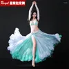 Abbigliamento da palcoscenico Costumi di danza del ventre orientale da donna Abito professionale da ballo Gonna lunga con maniche lunghe con reggiseno di danza del ventre sexy