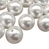 DIY 14mm Pearl Breads Bracelets Colares artesanato de plástico Fazendo bola de bola solta Spacer Charms White Round Whadadiones Jóias Descobertas 200pcs