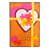 Confezione regalo cuore puzzle metallo fustelle stencil fai da te scrapbooking carta modello di carta stampo goffratura decorazione artigianale