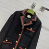 Kvinnors jackor designer Milan Runway New Autumn Winter Lapel Neck Long Sleeve Coats Coats Brand SE Style Exterwear VJQD