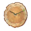 Wandklokken 12 inch Jaarlijkse Ring Creative Clock Living Room Mute Quartz Wood Grain Home Decoratie Modern Design