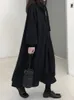 Kvinnors trenchrockar Xitao Single Breasted Women Personlighet Fashion Loose Hooded Full Sleeve Korea 2022 Autumn Arrival WLD9013