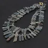 Hanger kettingen guaiguai sieraden 2 rijen natuurlijke top geboorde kyanieten ruwe kristallen ketting echte edelstenen stenen handgemaakt voor vrouwen