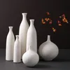 Modern simple white ceramic vase living room TV cabinet home decoration3096332