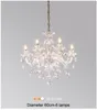 European Classic Crystal Pendant Lamps French Romantic Pendant Lights Fixture LED Chandelier Droplight American Luxury Hanging Lamp Home Decoration