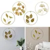 Party Decoration 4pieces Sculptures Metal Round Leaves Figuring Wall Art Hanging Ornament för