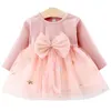 Filles Robes Bébé Printemps Automne Chandail Étoile Robe Infantile De Noël Enfants Vêtements Tout-petits Enfants Vêtements pour 1 6 Ans 221107