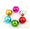 8 cm sublimering julboll ornament spricker fast Xmas träd diy ornament tomma färgglada hängande för festdekoration hantverk 6 färger SN130