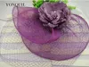 Headpieces Hoge kwaliteit sinamy grote fascinatos zijden bloem en sluiers sieren hoed mode bruids haar accessoires feest hoeden bruiloft