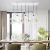 Kroonluchters Noordse glazen bal voor eetkamer woonkamer woonkeuken plafond kroonluchter luster hangende lampen lampenkap decor