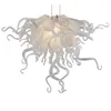 Pendellampor Hantique Lighting Blue Amber White Color Custom and Blown Glass Chandelier Lamp American Rustic Lights