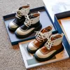 Botlar Çocuklar Kısa Klasik Yumuşak Deri Vintage Platform Çocuk Boot Şık Sonbahar 26-36 Yuvarlak Toe Erkek Kız Ayakkabı
