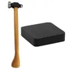 Steel Mallet With Rubber Bench Block For Hammering Metal Dapping Jewelry Making Crafts