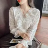 Blush Blouse camisas femininas 2022 Moda coreana BLUSAS MUJER DE MODA ROLE