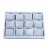 Stackbar 12 Girds smycken Trays Storage Tray Showcase Display Organizer LXAE Watch Boxes Cases326m