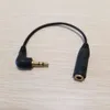 10 teile/los 90 Grad Ellenbogen 2,5mm X 3,5mm Stecker Auf Buchse Audio Daten Verlängerungskabel Schwarz 10cm