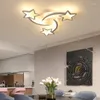 Plafoniere Lampada nordica Led Soggiorno per bambini Camera da letto moderna Apparecchio di illuminazione Creativo Corridoio Boy Star Decor Lampadario Luce