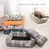 chenils stylos Canapé doux Lits pour chiens Tapis chaud pour animaux de compagnie pour chiot Coussin frais Nid de couchage Lit amovible Cosy Cat House Baskets Chenil 221108