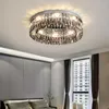 Candeliers de estilo moderno lustre de lustre para sala de estar para jantar de cozinha lâmpada de teto de teto cromo prateado luxo em cristal preto luz