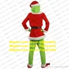 Święty Mikołaj Grinch ukradł Boże Narodzenie Mascot Costume Adult Cartoon Character Outfit Kirwing Street Circularize Flyer ZZ7946