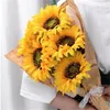 Dekoration Künstliche Sonnenblumenblume Realistische Seidengänseblümchen für Zuhause Blumenarrangement Hochzeit Party GC1789