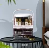 Boîtes de rangement trois couches de bureau résistant à la poussière ménage grand commode des produits de soins de la peau maquilleur bijoux de beauté vibrato