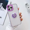 Luxury Finger Ring Holder Plating Cases For iPhone 14 13 Pro Max 12 11 X XR XS 8 7 Plus Hard Acrylic PC Soft TPU Bling Hit Dual Hybrid Color Clear Metallic Phone Cover Cover