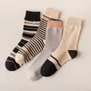 Socks Hosiery Men 2022 New Autumn Striped Cotton Business Breathable Casual Crew Male High Quality T221102