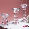 Titulares de vela Glass Tealight Holder Romantic Crystal Home Acessórios de decoração de casamento Centrálias centrais