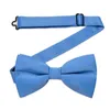 Bow Ties Design Father And Son Cravats Silk Sky Blue Tie For Men Boys Wedding Party Prom Homme Suit Vest Tuxedo Accessories Gifts